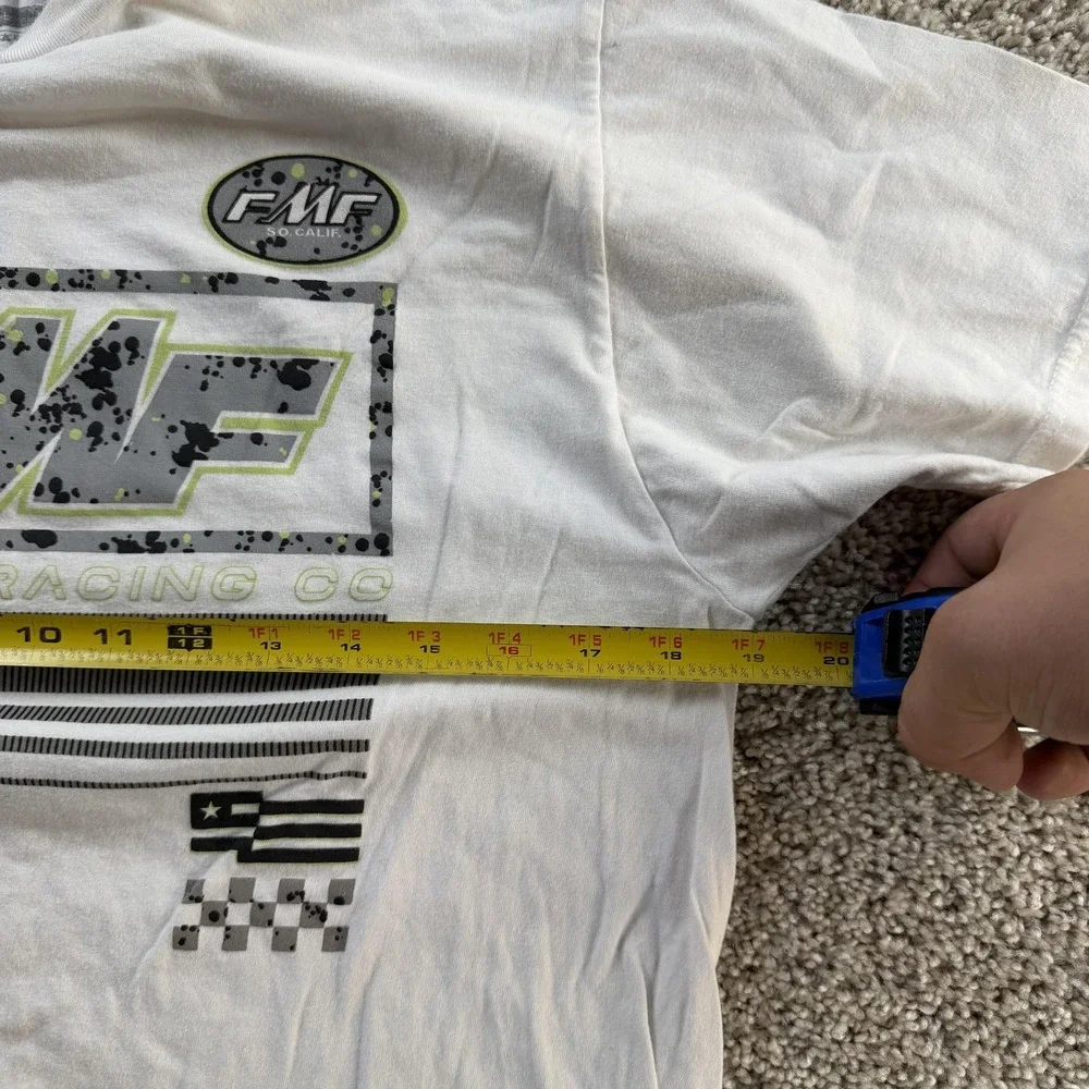 FMF Factory Racing Shirt Mens Large White Motocross Motorcycle Tee T-Shirt